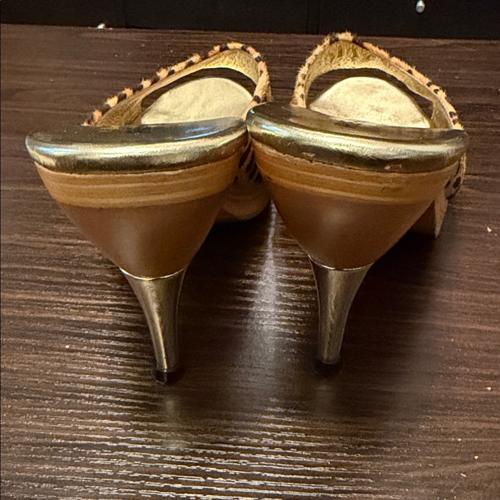 Leopard Print Women's Re-mix Polly Heels - Picture 6 of 8